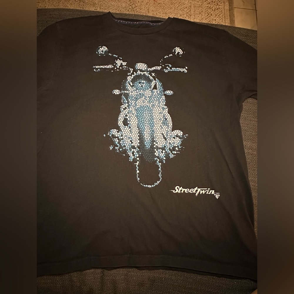 Triumph Motorcycles Streetwin Tshirt Adult Large Black EUC